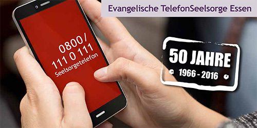 50 Jahre Telefonseelsorge Essen Einladungsflyer